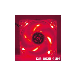 EverCool CLB-6025-4LD4 60mm x 25mm Red LED 3Pin Fan