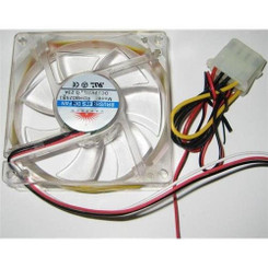 Vastech VCF8025-BU 80x80x25mm Blue Color Light  LED Clear Case Fan