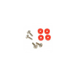 Lamptron HDD Rubber Screws  - Red (4 Pack)