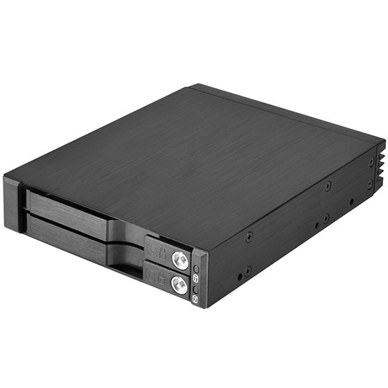 Silverstone SST-FS202B 3.5inch Bay to 2x2.5inch SAS/SATA HDD/SSD Trayless  Hot-Swap Cage