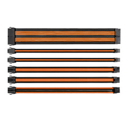 Thermaltake AC-036-CN1NAN-A1 TtMod Sleeve Cable Set – Orange/Black