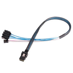 Silverstone SST-CPS03-RE SFF-8087 36pin (Target) to SATA 7 Pinx4 (Host) w/ Sideband Cable (SGPIO)