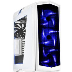 Silverstone SST-PM01WA-W (White with Blue LED + Window) ATX/MATX 9 Bay 140mm LED Fan Case