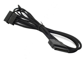 BitFenix BFA-MSC-MSA45KK-RP Alchemy Multisleeved 45cm 4Pin Molex Male to SATA Power Adapter Cable (Black)