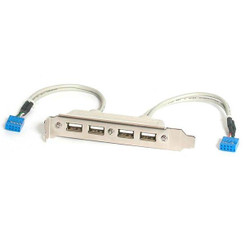 StarTech USBPLATE4 4-Port USB A Female Slot Plate Adapter 