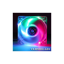 EverCool CLB8035-LD1 80X80X35mm 3 Color (R,G,B) LED Crystal Fan