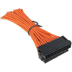 BitFenix Alchemy  BFA-MSC-24ATX45OK-RP Multisleeved 30cm 24Pin ATX Male to 24Pin ATX Female Extension Cable (Orange)