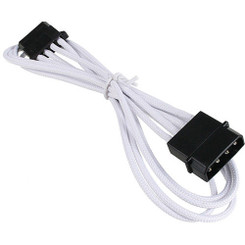 BitFenix BFA-MSC-MM45WK-RP Alchemy Multisleeved 45cm 4Pin Molex Male to 4Pin Molex Female Extension Cable (White)