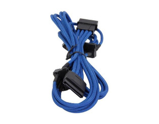 Bitfenix BFA-MSC-M4SA20BK-RP (Blue) Alchemy Multisleeved 20cm 4Pin Molex to 4x SATA Power Cable