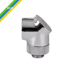 Thermaltake CL-W052-CU00SL-A Pacific G1/4 90 Degree Adapter – Chrome