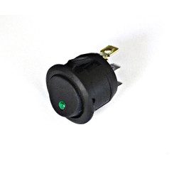 SW-RRK23-GN 23mm  Round Rocker Switch (Green LED)