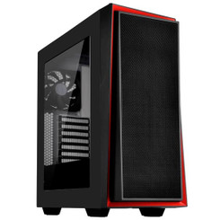 Silverstone SST-RL06BR-W  (Black with Red Trim + Window) ATX/MATX Case