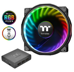 Thermaltake CL-F069-PL20SW-A Riing Plus 20 LED RGB Case Fan TT Premium Edition (Single Fan Pack with Controller)