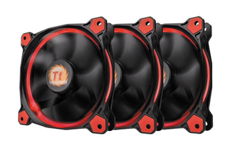 Thermaltake CL-F055-PL12RE-A Riing 12 (Red) LED Fan, Triple Pack