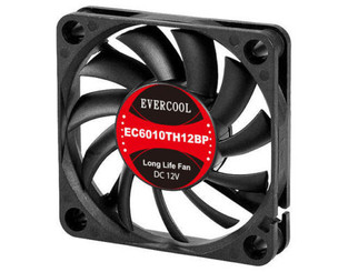 EverCool EC6010TH12BP  60 x 60 x 10mm Dual Ball Bearing PWM Fan, PWM 4Pin