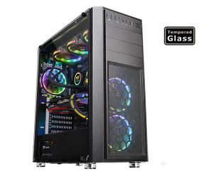 Thermaltake CA-1J5-00M1WN-00 Versa H26 Tempered Glass Edition Mid-Tower Chassis