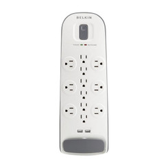 Belkin 12-Outlet Surge Protector Power Strip with 2 USB Ports and 6-Foot Power Cord (BV112050-06)