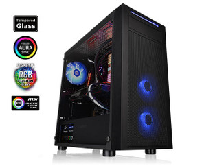Thermaltake CA-1L5-00M1WN-01 Versa J22 Tempered Glass RGB Edition Mid-Tower Chassis