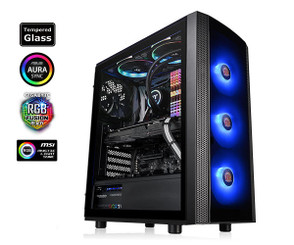 Thermaltake CA-1L8-00M1WN-01 Versa J25 Tempered Glass RGB Edition Mid-Tower Chassis