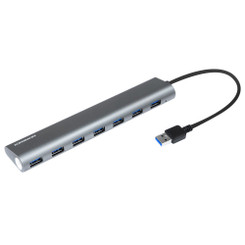 Kingwin KSG-700 7 Port USB 3.0 Hub Space Grey w/ Power Adapter