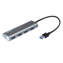 Kingwin KSG-400 4 Port USB 3.0 Hub Space Grey w/ Power Adapter