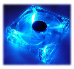 140mm Crystal Clear Fan w/ 4 Blue LED