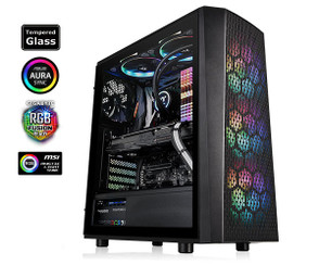 Thermaltake CA-1L7-00M1WN-02 Versa J24 Tempered Glass RGB Edition Mid-Tower Chassis
