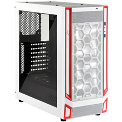 Silverstone SST-RL05WR-W (White with Red trim + Window) ATX/MATX 5 Bay 140mm LED Fan Case