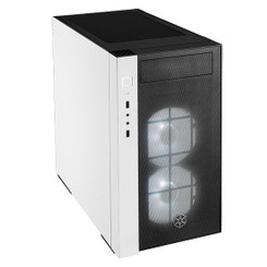 Silverstone SST-RL08BW-RGB (Black/White + RGB Fan + Tempered Glass) MATX/Mini-DTX/Mini -ITX Case