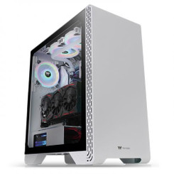 Thermaltake CA-1P5-00M6WN-00 S300 Tempered Glass Snow Edition Mid-Tower Chassis