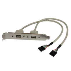 StarTech USBPLATE 2 Port USB A Female Slot Plate Adapter 