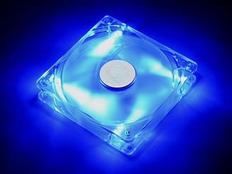 Silverstone Bright Blue LED (SST-FN121-P-BL) 120x25mm 9-Bladed Transparent Case Fan