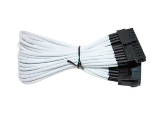 NZXT CBW-24P 250mm Single Sleeved 24-Pin Extension Cable (White)