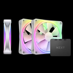 NZXT RF-D12TF-W1 F120 RGB DUO 3 x 120mm FDB Fan (White), 4Pin PWM