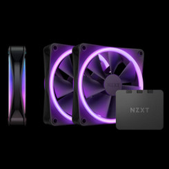 NZXT RF-D12TF-B1 F120 RGB DUO 3 x 120mm FDB Fan (Black), 4Pin PWM