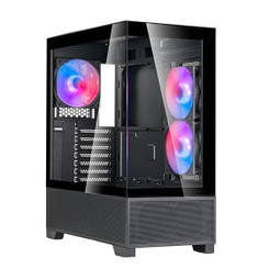 Silverstone SST-LD05-B-ARGB (Black) Lucid 05 Exquisite ATX Chassis 270° Panoramic View