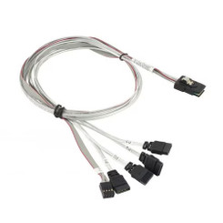 SUPERMICRO CBL-0237L-01  MiniSAS to MiniSAS to 4x SATA 70/70cm Cable