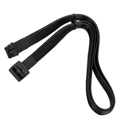 Silverstone SST-PP15-9012+4 pin (PSU) to 12+4 pin (GPU) 90° angled 12V-2x6 PCIe Gen5 cable