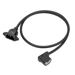 Silverstone SST-PP16-1413R-80 C14 to Right-Angle 90 Degree C13 Power Extension Cable with Locking Socket Design (80cm)