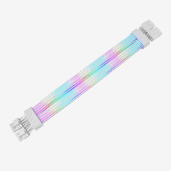 Thermaltake AC-082-CN6NAN-A1 Tt Mod 8 pin ARGB Snow Cable, Illuminated Extension Cable