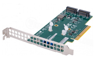 Supermicro AOC-SLG3-2M2-O M.2 NVMe  M.2 SATA SSD PCIe X3 Adapter