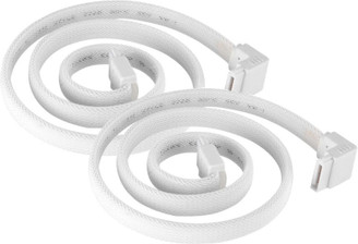 Silverstone SST-CP08W-2PACK SATA III 90 to 180 Deg 500mm Non-scratch Cable