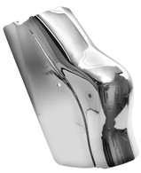 This grille nose bar in chrome fits 1954-55 Chevrolet trucks
