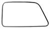 This drivers side paintable outer door window trim, stainless shown, fits 1947-50 Chevrolet and GMC pickup trucks.