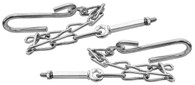 This stainless set of tailgate chains fits 1954-87 stepside GM pickup trucks.