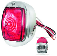 This passengers side stainless LED tail lamp housing fits 1940-53 Chevrolet and GMC trucks