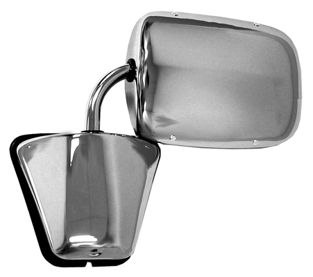 This stainless steel door mirror fits 1973-1987 Chevrolet and GMC Pickups and Blazers