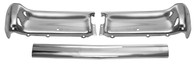 This 3 piece rear bumper fits 1962 Chevrolet Impalas.