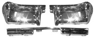 This 3 piece rear bumper set fits 1963 Chevrolet Impalas.