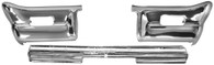 This 3 pc chrome front bumper fits 1964 Chevrolet Impalas.